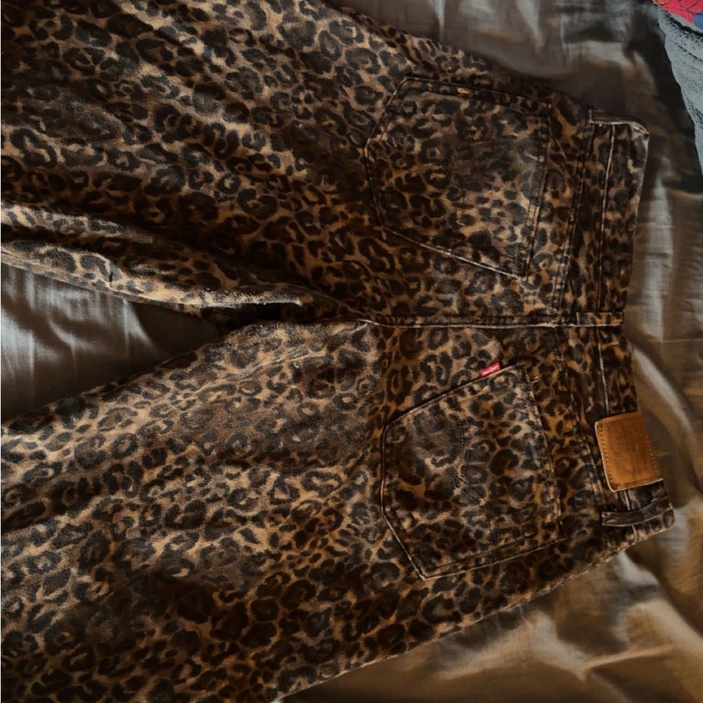 Levi's Brown Leopard Print Women Jeans